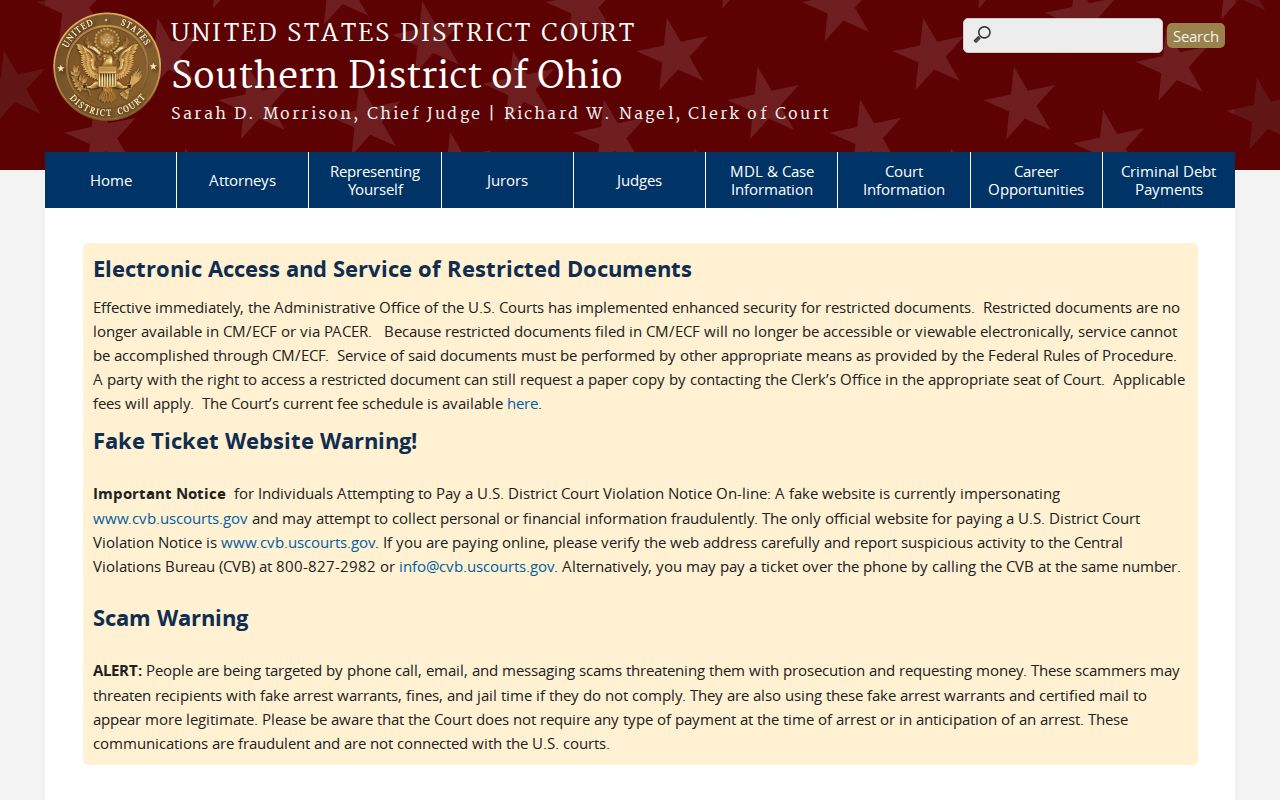 Lawrence County case search federal court source distinction