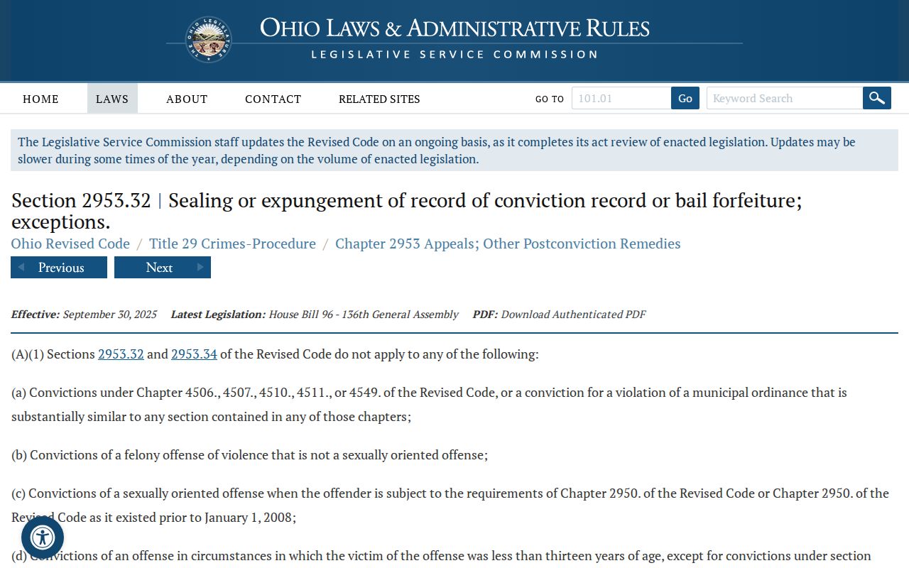Lawrence County court records sealing statute source